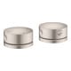 hansgrohe 2-Loch-Wannenrandarmatur Axor One Thermostat Edelstahl Finish