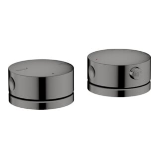 hansgrohe 2-Loch-Wannenrandarmatur Axor One Thermostat polished black chrome