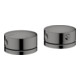 hansgrohe 2-Loch-Wannenrandarmatur Axor One Thermostat polished black chrome