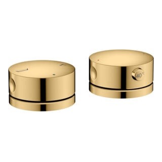 hansgrohe 2-Loch-Wannenrandarmatur Axor One Thermostat polished gold optic