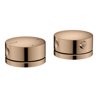 hansgrohe 2-Loch-Wannenrandarmatur Axor One Thermostat polished red gold