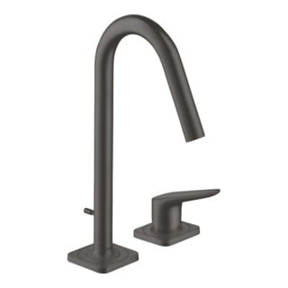 hansgrohe 2-Loch-Waschtischarmatur 160 Axor Citterio M A 135mm, m Zugst.Abl.Gar., brush. bla vc