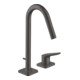 hansgrohe 2-Loch-Waschtischarmatur 160 Axor Citterio M A 135mm, m Zugst.Abl.Gar., brush. bla vc-1