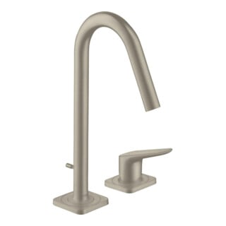 hansgrohe 2-Loch-Waschtischarmatur 160 Axor Citterio M A 135mm, m Zugst.Abl.Gar., brush. ni.