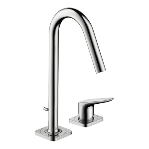 hansgrohe 2-Loch-Waschtischarmatur 160 Axor Citterio M Ausl. 135mm, m Zugst.Abl.Gar., chrom