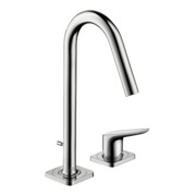 hansgrohe 2-Loch-Waschtischarmatur 160 Axor Citterio M Ausl. 135mm, m Zugst.Abl.Gar., chrom