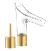 hansgrohe 2-Loch-Waschtischarmatur Axor Starck V 110 mit Ablaufgarnitur, brushed gold optic