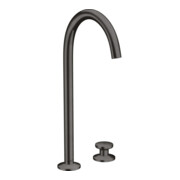 hansgrohe 2-Loch-Waschtischarmatur Sel. 260 Axor One A 165mm, m Pus-Op-Abl, brush. bla vc