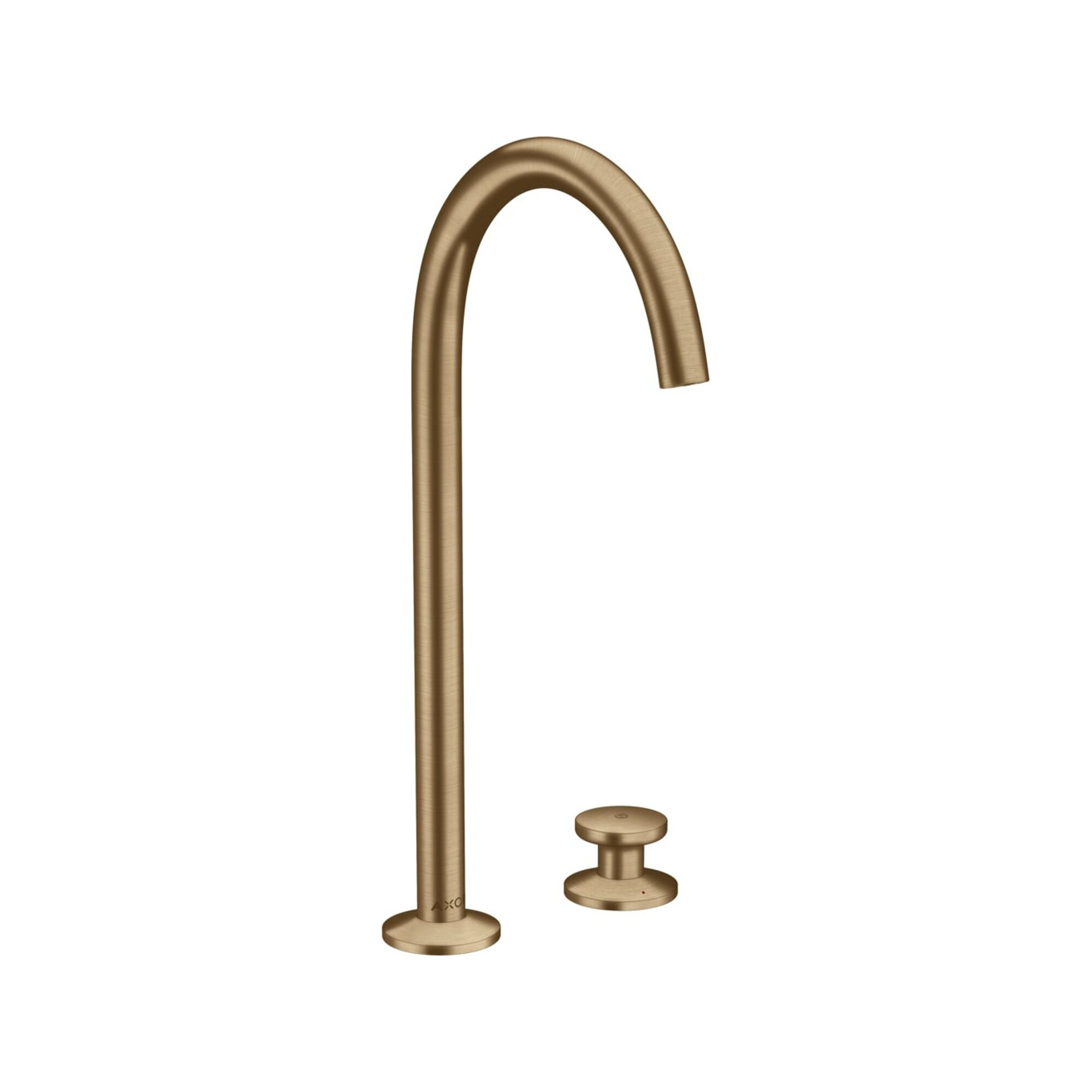 hansgrohe 2-Loch-Waschtischarmatur Sel. 260 Axor One A 165mm, m Pus-Op-Abl, brush. bron
