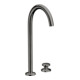 hansgrohe 2-Loch-Waschtischarmatur Sel. 260 Axor One A 165mm, m Pus-Op-Abl, pol. bla vc-1