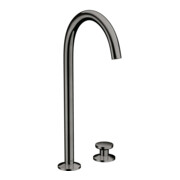 hansgrohe 2-Loch-Waschtischarmatur Sel. 260 Axor One A 165mm, m Pus-Op-Abl, pol. bla vc