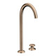 hansgrohe 2-Loch-Waschtischarmatur Sel. 260 Axor One A 165mm, m Pus-Op-Abl, pol. r gol-1