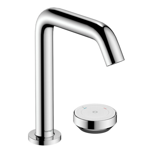 hansgrohe 2-Loch-Waschtischarmatur Tecturis S mit Ablaufgarnitur, CoolStart, chrom