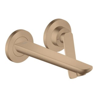 hansgrohe 2-Loch-Waschtischarmatur Wand UP Axor Citterio C mit Auslauf 195 mm BRG
