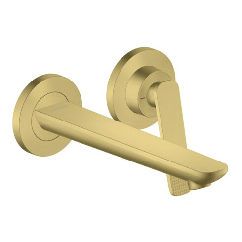 hansgrohe 2-Loch-Waschtischarmatur Wand UP Axor Citterio C mit Auslauf 195 mm Cubic cut BB