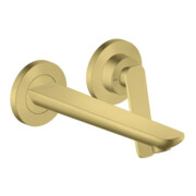hansgrohe 2-Loch-Waschtischarmatur Wand UP Axor Citterio C mit Auslauf 195 mm Cubic cut BB