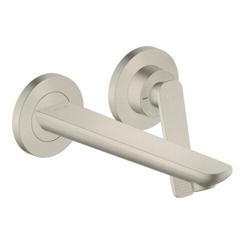 hansgrohe 2-Loch-Waschtischarmatur Wand UP Axor Citterio C mit Auslauf 195 mm Cubic cut BSO