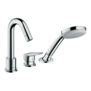 hansgrohe Ensemble de montage complet Logis Mitigeur bain 3 trous, chrome