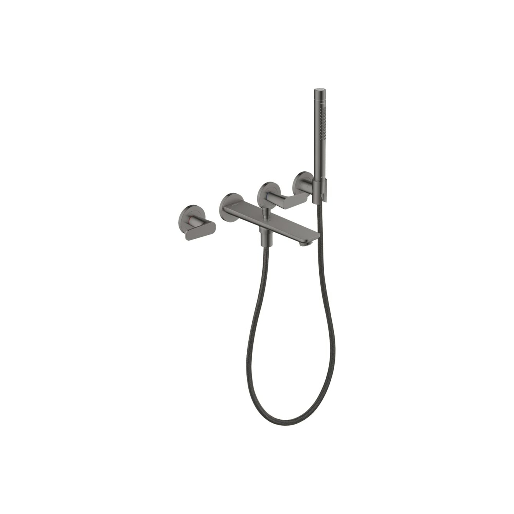 hansgrohe 3-Loch Fertigset Wannemisch.Wand UP Axor Citterio C mit Handbrause PBC