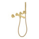 hansgrohe 3-Loch Fertigset Wannemisch.Wand UP Axor Citterio C mit HB Cubic cut BGO-1