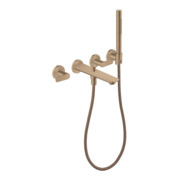 hansgrohe 3-Loch Fertigset Wannemisch.Wand UP Axor Citterio C mit HB Cubic cut BRG