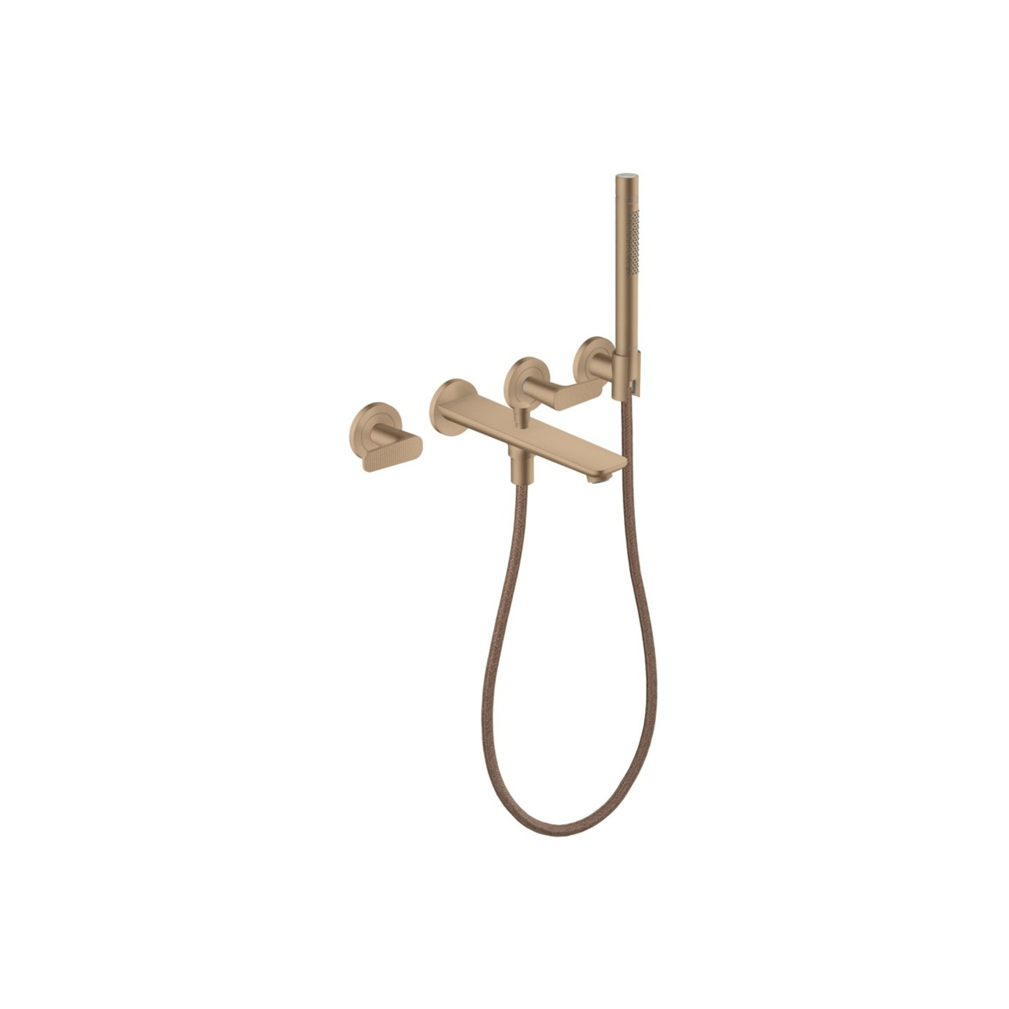 hansgrohe 3-Loch Fertigset Wannemisch.Wand UP Axor Citterio C mit HB Cubic cut BRG