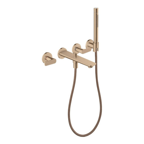 hansgrohe 3-Loch Fertigset Wannemisch.Wand UP Axor Citterio C mit HB Cubic cut PRG