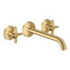 hansgrohe 3-Loch-Wannen-Armatur Axor One UP 220mm poliert goldoptik Kreuzgriff
