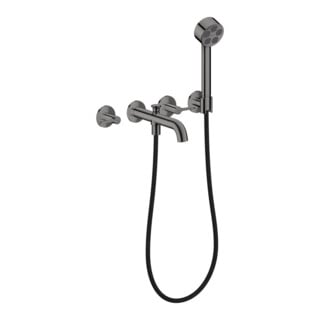 hansgrohe 3-Loch-Wannen-Armatur Axor One UP A 220mm pol. blau
