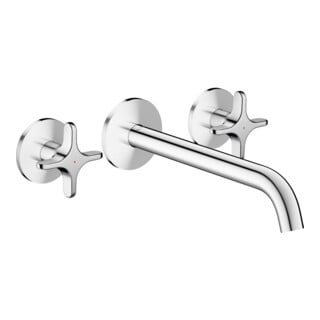 hansgrohe 3-Loch-Wannen-Armatur Axor One UP Ausl. 220mm Kreuzgriff chrom