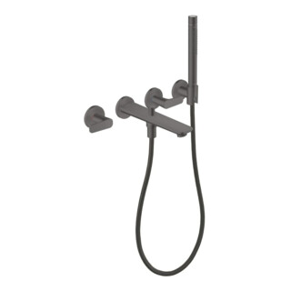 hansgrohe 3-Loch-Wannenarmatur Axor Citterio o. Struk., brush. bla vc, UP Wandmontage