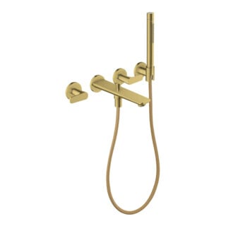 hansgrohe 3-Loch-Wannenarmatur Axor Citterio o. Struk., pol. gol opt, UP Wandmontage