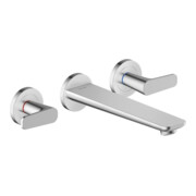 hansgrohe 3-Loch-Wannenarmatur Axor Citterio ohne Struktur, chrom, UP Wandmontage