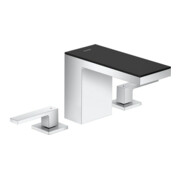 hansgrohe 3-Loch-Waschtischarmatur 110 Axor MyEdition A 150mm, m Pus-Op-Abl, m Pl, cr/Schw.-gl