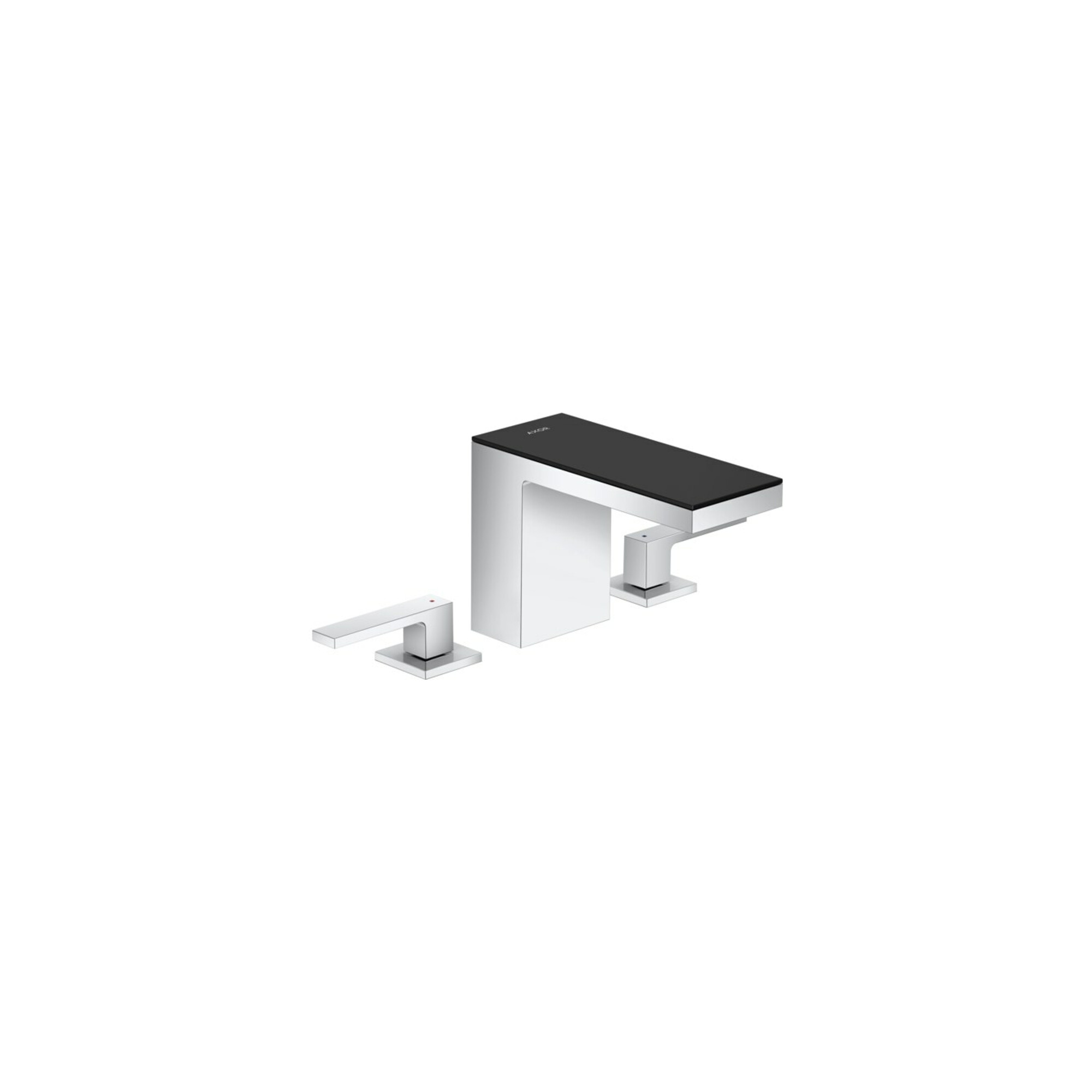 hansgrohe 3-Loch-Waschtischarmatur 110 Axor MyEdition A 150mm, m Pus-Op-Abl, m Pl, cr/Schw.-gl