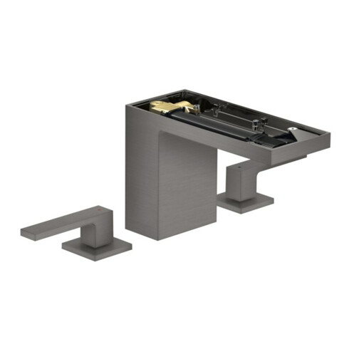 hansgrohe 3-Loch-Waschtischarmatur 110 Axor MyEdition A 150mm, m Pus-Op-Abl, o Pl, b bla vc