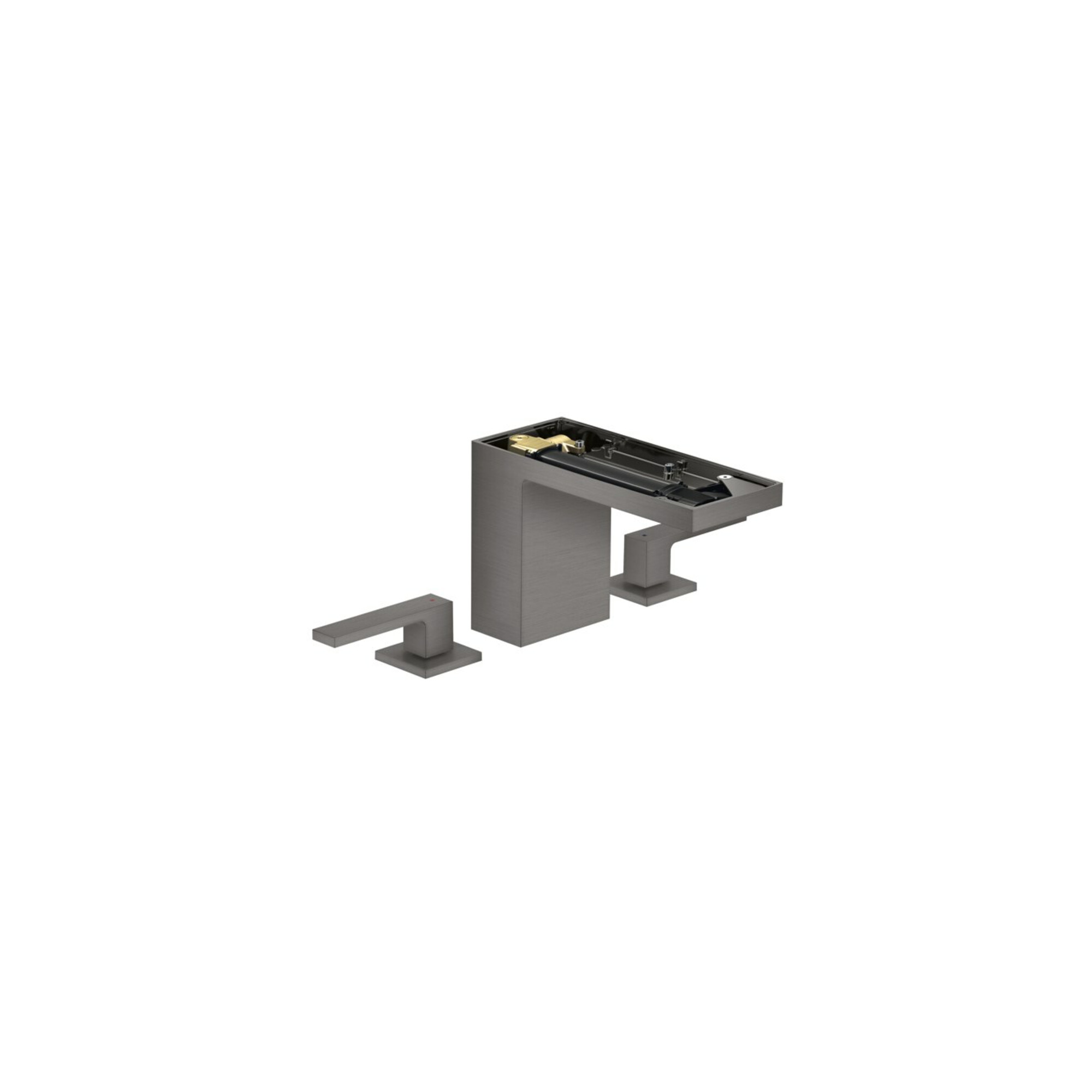 hansgrohe 3-Loch-Waschtischarmatur 110 Axor MyEdition A 150mm, m Pus-Op-Abl, o Pl, b bla vc