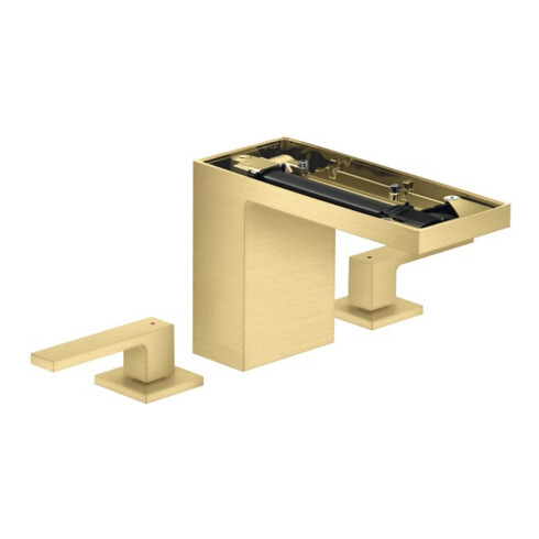 hansgrohe 3-Loch-Waschtischarmatur 110 Axor MyEdition A 150mm, m Pus-Op-Abl, o Pl, b gol opt