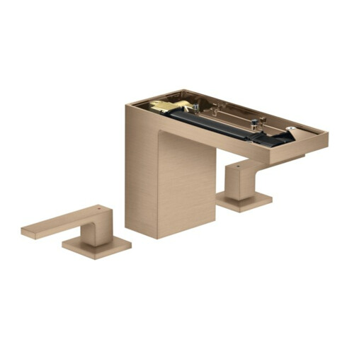 hansgrohe 3-Loch-Waschtischarmatur 110 Axor MyEdition A 150mm, m Pus-Op-Abl, o Pl, b r gol