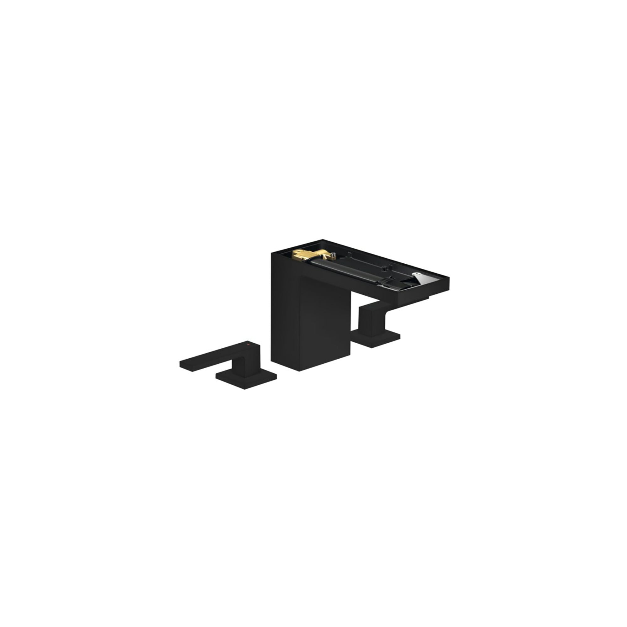 hansgrohe 3-Loch-Waschtischarmatur 110 Axor MyEdition A 150mm, m Pus-Op-Abl, o. Pl., matt-sw
