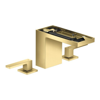 hansgrohe 3-Loch-Waschtischarmatur 110 Axor MyEdition A 150mm, m Pus-Op-Abl, o Pl, po gol opt