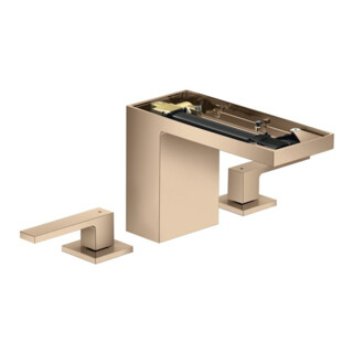 hansgrohe 3-Loch-Waschtischarmatur 110 Axor MyEdition A 150mm, m Pus-Op-Abl, o Pl., pol. r gol