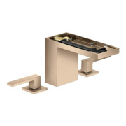 hansgrohe 3-Loch-Waschtischarmatur 110 Axor MyEdition A 150mm, m Pus-Op-Abl, o Pl., pol. r gol