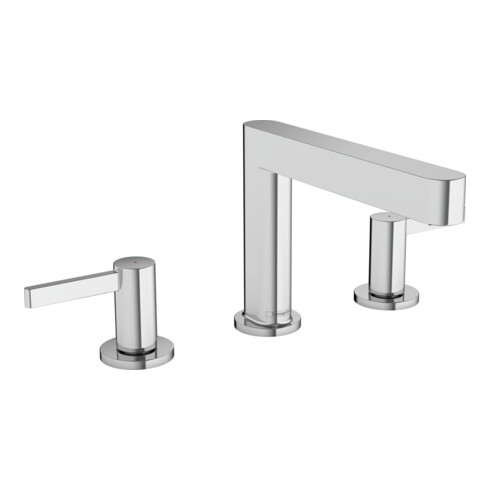 hansgrohe 3-Loch-Waschtischarmatur 110 Finoris mit Push-Open-Ablaufgarnitur, chrom