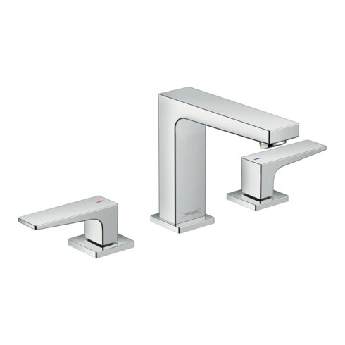 hansgrohe 3-Loch-Waschtischarmatur 110 Metropol m HG, Pus-Op-Abl, Ausl. 132mm, chr