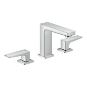 hansgrohe 3-Loch-Waschtischarmatur 110 Metropol m HG, Pus-Op-Abl, Ausl. 132mm, chr