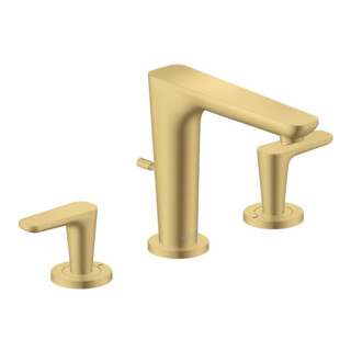hansgrohe 3-Loch-Waschtischarmatur 125 Axor Citterio C mit Zugstangen Ablaufg.BGO