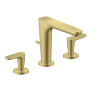 hansgrohe 3-Loch-Waschtischarmatur 125 Axor Citterio C mit Zugstangen Cubic cut BB