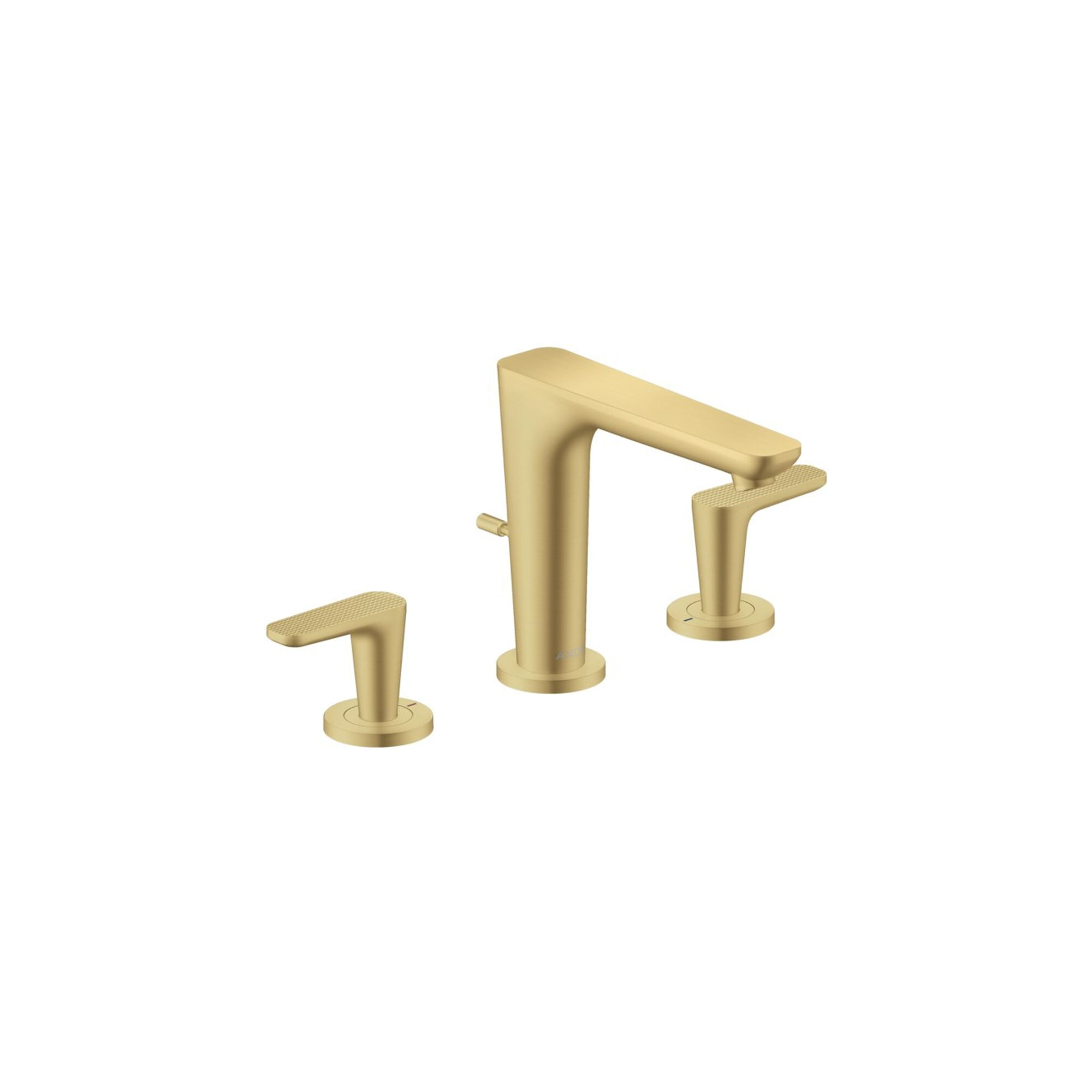 hansgrohe 3-Loch-Waschtischarmatur 125 Axor Citterio C mit Zugstangen Cubic cut BGO