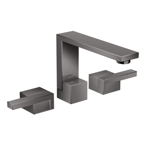 hansgrohe 3-Loch-Waschtischarmatur 130 Axor Edge Ausl. 173mm, Diamantschl., pol. bla vc